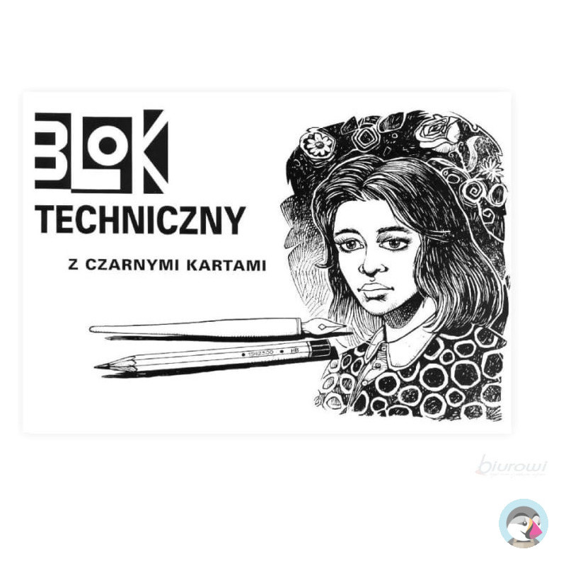 Blok techniczny A3 10k z czarnymi kartkami KRESKA