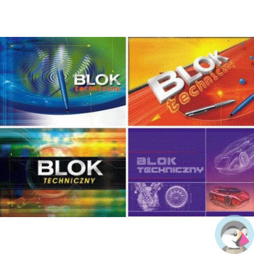 Blok techniczny A4 10k 170g KRESKA