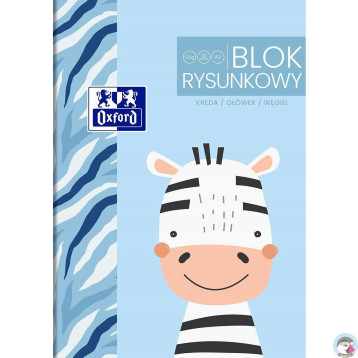 Blok rysunkowy szkolny A2 biały 20 kartek 120g KIDS 400170352 OXFORD