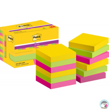 Bloczki samoprzylepne POST-IT Super Sticky, 47,6 x47,6mm 12x90kart. CARNIVAL 3M4064035065744