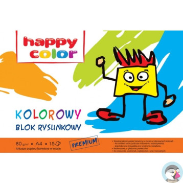 Blok rysunkowy A4 20ark.80g. biały Pixi Planet HA 3708 2030-0PP Happy Color
