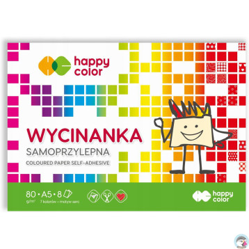 Blok wycinanka samoprzylepny A5 8k 100g HA 3710 1520-S8 HAPPY COLOR