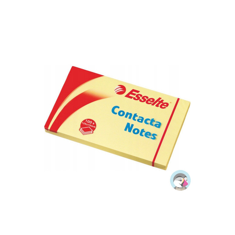 Bloczek samoprzylepny 75x125mm 100k żółty ESSELTE 83001