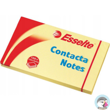 Bloczek samoprzylepny 75x125mm 100k żółty ESSELTE 83001