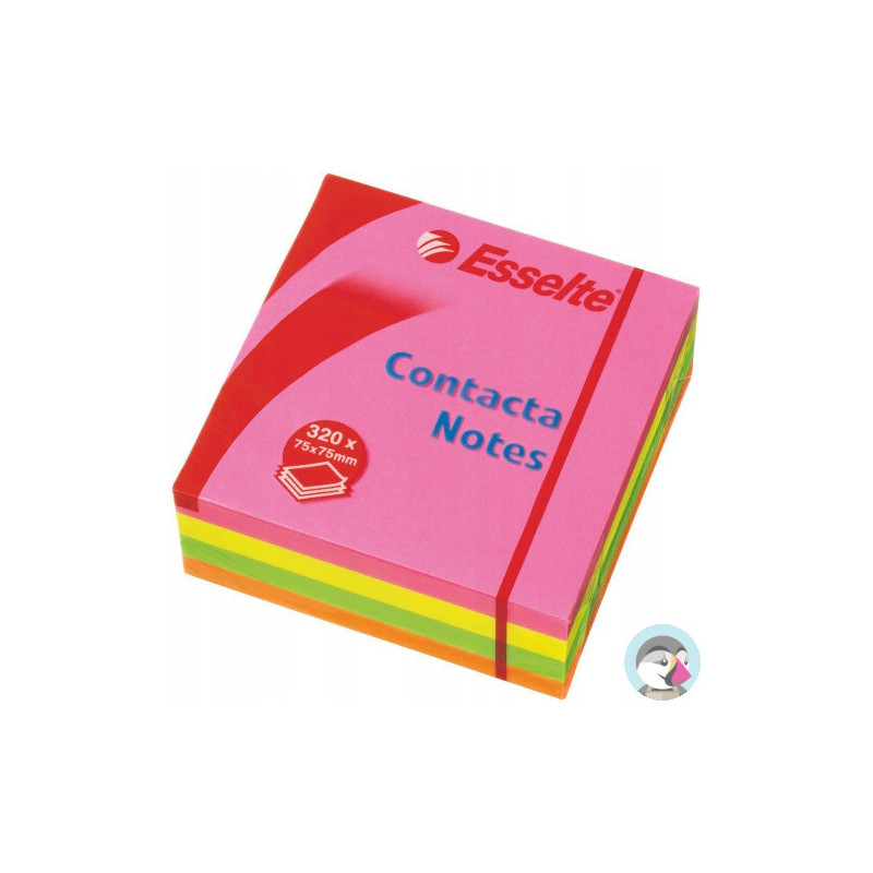 Bloczek samoprzylepny 75x75mm 320k neonowy ESSELTE 83065