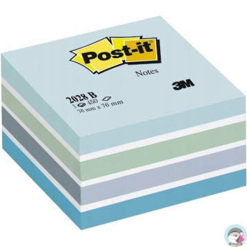 Bloczek samoprzylepny 76x76mm 450k niebieski POST-IT 2028-B FT510093212 3M