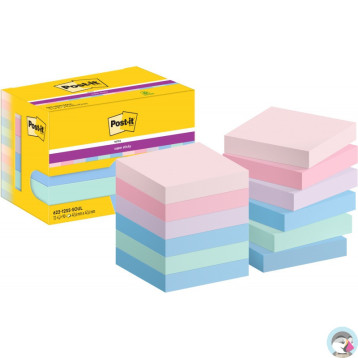 Karteczki samoprzylepne Post-it Super Sticky SOULFUL 47,6x47,6mm 12x90 karteczek