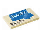 Karteczki samoprzylepne bloczek 100x75mm 100 kartek żółty 400086387 BANTEX