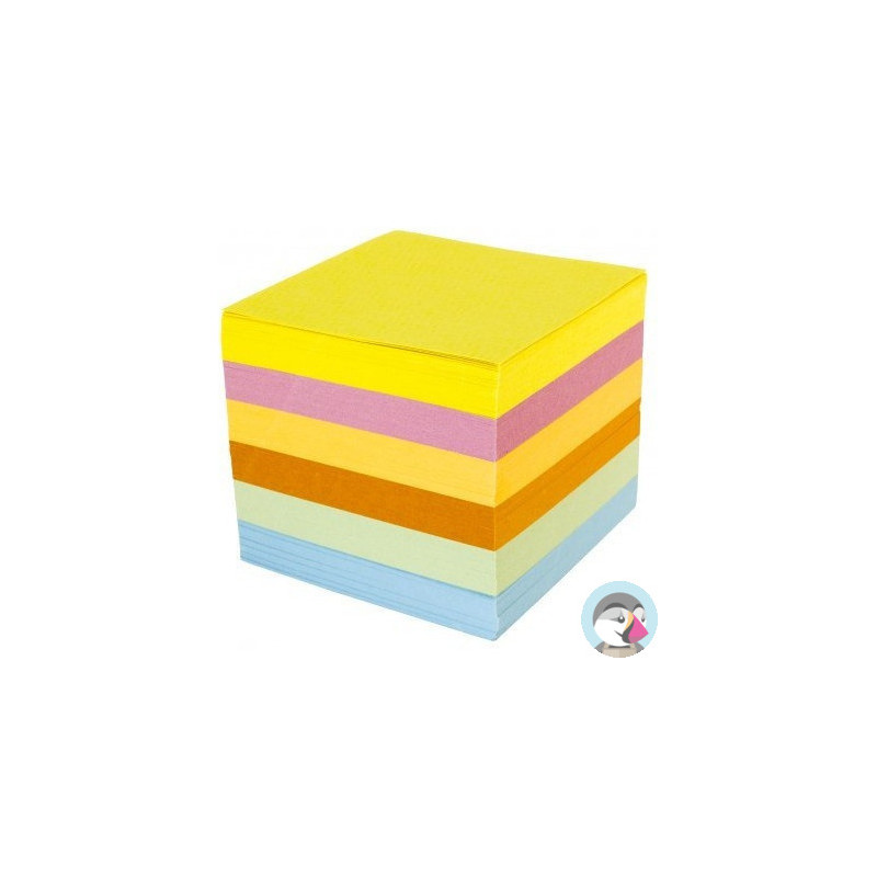 Bloczek do notatek nieklejony kolorowy 85x85x35mm NATUNA