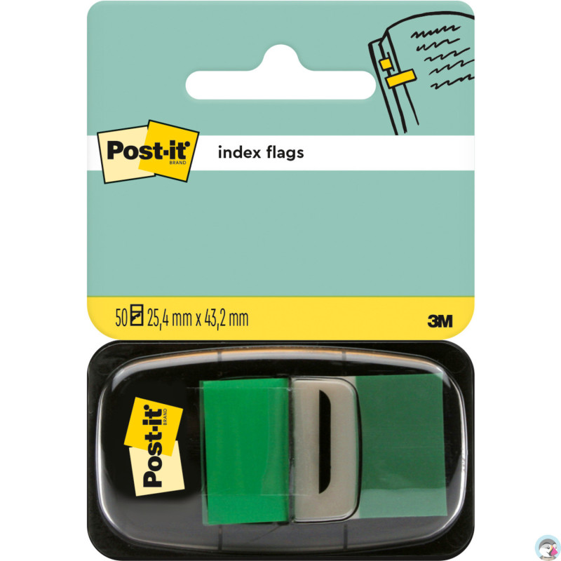 Zakładki indeksujące POST-IT 25x43mm zielone 680-3 50sztuk 3M