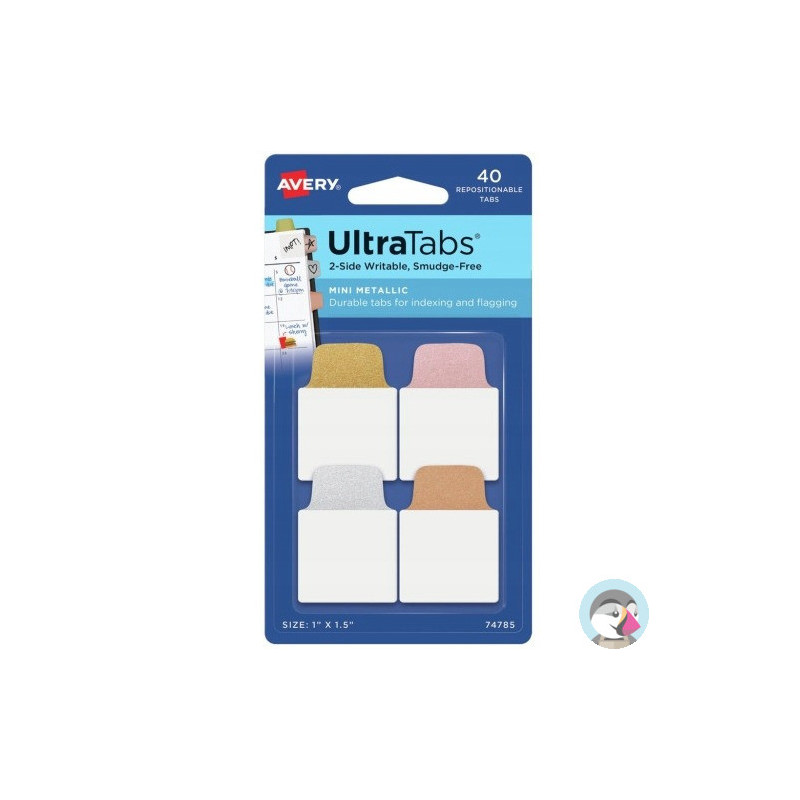 Zakładki indeksujące samoprzylepne 25,4x38,1mm metaliczne Ultra Tabs 74785 AVERY ZWECKFORM