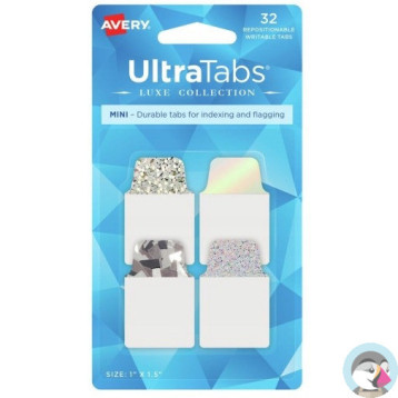 Zakładki indeksujące samoprzylepne 25,4x38,1mm srebrne holograficzne Ultra Tabs 74178 AVERY ZWECKFORM