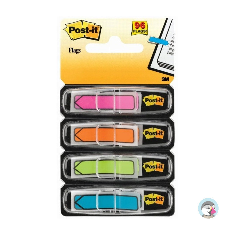 Zakładki POST-IT 12x43mm strzałki neonowe 684ARR4 4x24szt. 3M