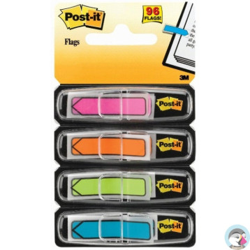 Zakładki POST-IT 12x43mm strzałki neonowe 684ARR4 4x24szt. 3M