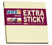 Notes samoprzylepny EXTRA STICKY 76x76 żółty pastel 90k STICK`N 21660