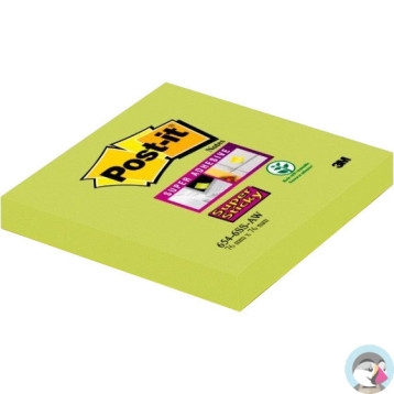 Bloczek samoprzylepny 76x76mm 90k zielony Super Sticky POST-IT 654-6SS-AW-EU 3M