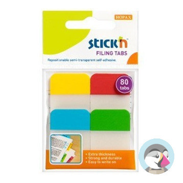 Przekładki indeksujące przeźroczyste 38x25mm 4 kolory 21607 STICK&acute N