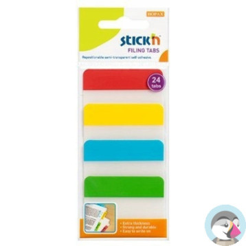 Przekładki indeksujące przeźroczyste 38x51mm 4 kolory 21608 STICK&acute N