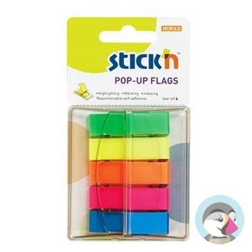Zakładki indeksujące w podajniku mix 45x12mm (200sztuk) 26029 STICK&acute N