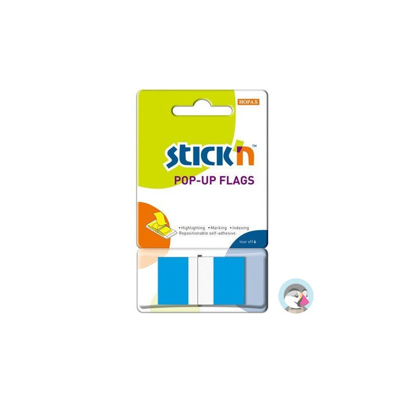 Zakładki indeksujące 45x25mm w podajniku niebieski 50szt 26024 STICK`N