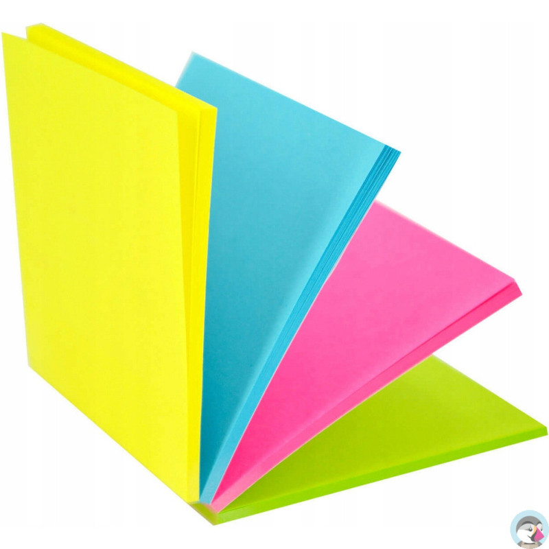 Bloczek STICKN MAGIC PAD 76x76mm neon mix kolorów 21571