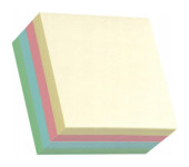 Bloczek samoprzylepny 76x76mm 400k mix 4 kolorów pastelowych STICK`N 21013