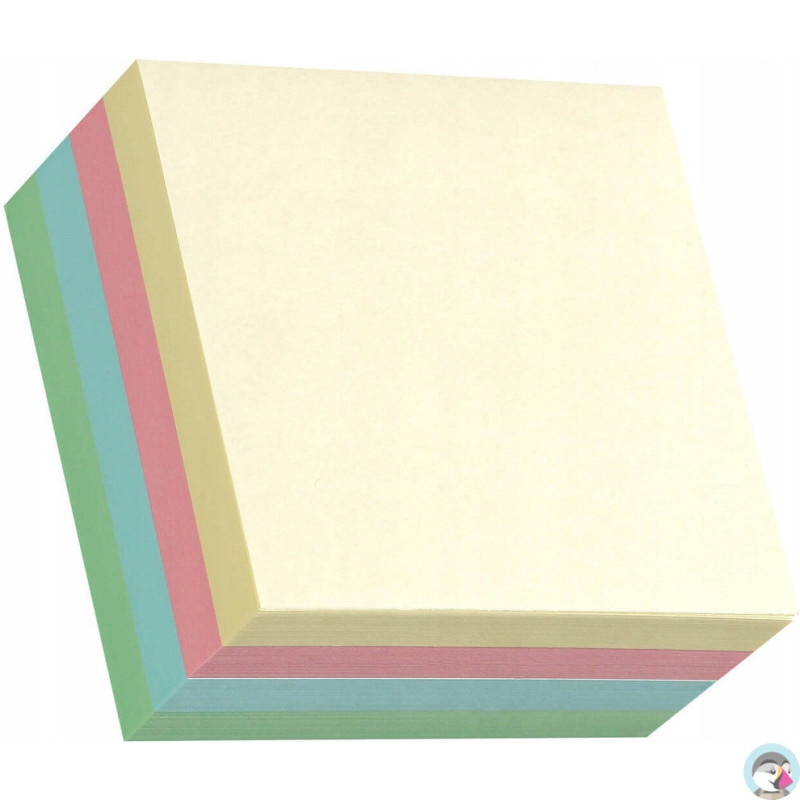 Bloczek samoprzylepny 76x76mm 400k mix 4 kolorów pastelowych STICK`N 21013