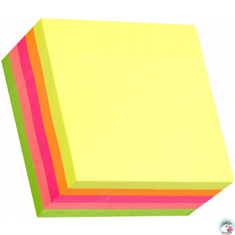 Bloczek STICK`N 76x76mm 400k mix 5 kolorów neonowych 21012
