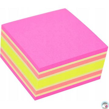Bloczek samoprzylepny 76x76mm 400k mix różowy/żółty STICKN 21536