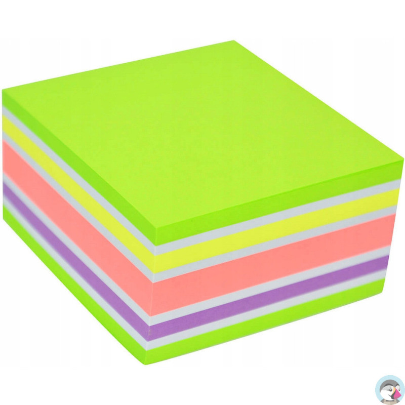 Bloczek STICKN 76x76mm 400k mix zielony/żółty/różowy 21537