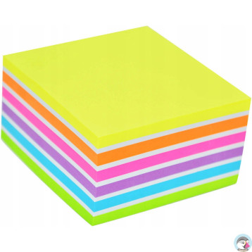 Bloczek STICKN 76x76mm 400k mix neonowy 6 kolorów 21539