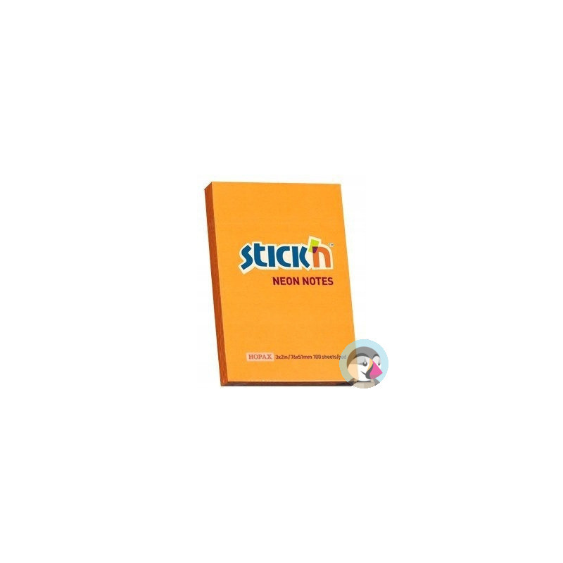 Bloczek STICKN 76x51mm 100k pomarańczowy neon 21160