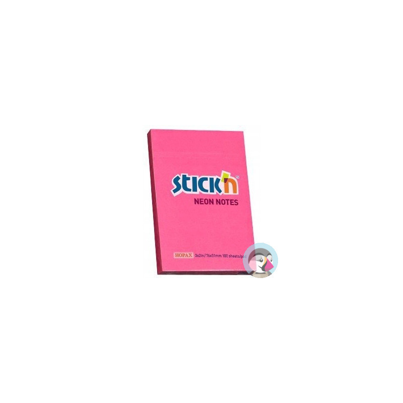 Bloczek STICK`N 76x51mm 100k ciemnoróżowy neon 21161