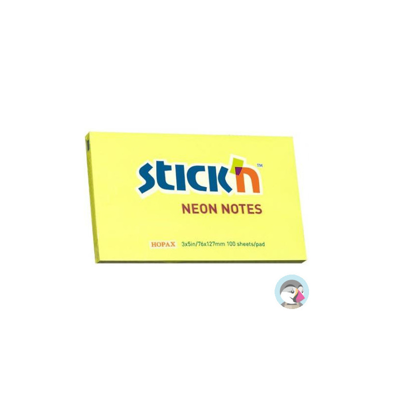 Bloczek STICKN 127x76mm żółty neonowy 100k 21135 STICKN