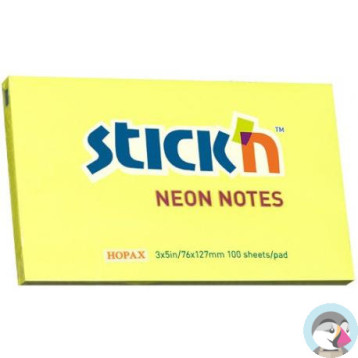 Bloczek STICKN 127x76mm żółty neonowy 100k 21135 STICKN