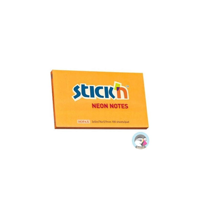 Bloczek 127x76mm 100k pomarańczowy neonowy 21168 STICKN