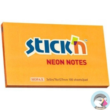 Bloczek 127x76mm 100k pomarańczowy neonowy 21168 STICKN