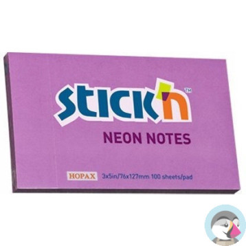 Bloczek STICKN 127x76mm fioletowy neonowy 100k 21214 STICKN