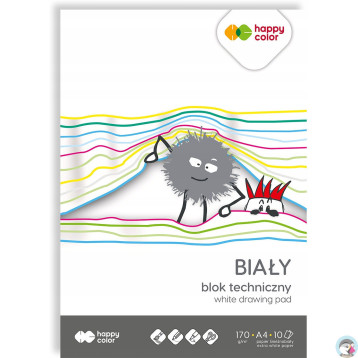 Blok techniczny A4 170g biały 3550 2030-0 HAPPY COLOR