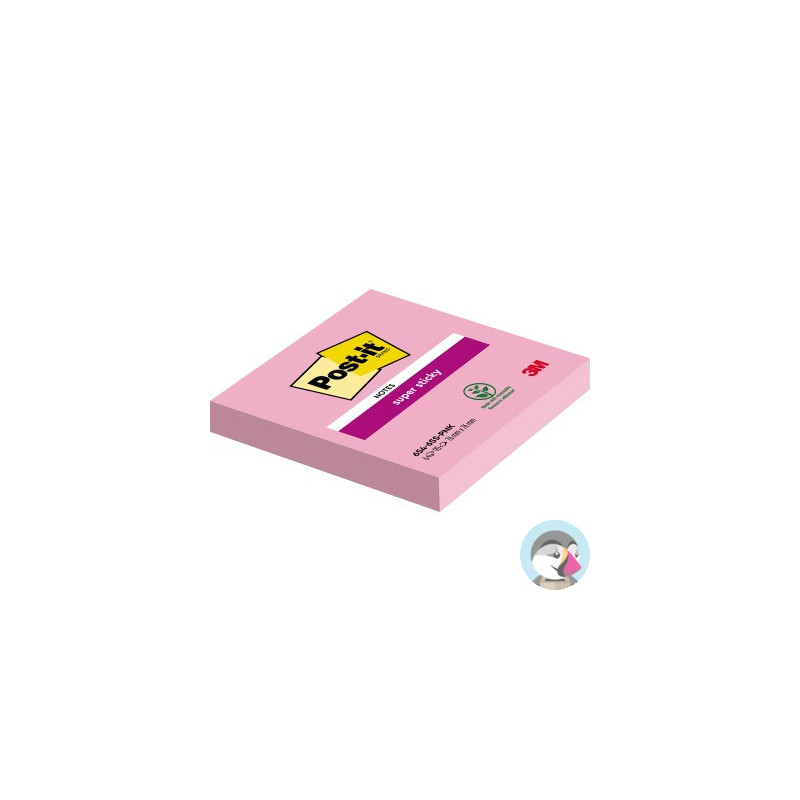 Bloczek samoprzylepny 76x76mm 90k różowy Super Sticky POST-IT 654-6SS-PNK 3M