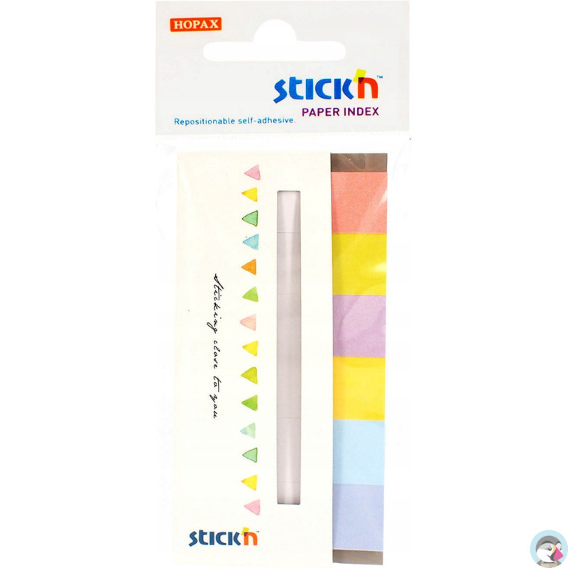 Zakładki papierowe 45x15mm 6 kolorów CANDY 180 kartek 21599 STICK`N