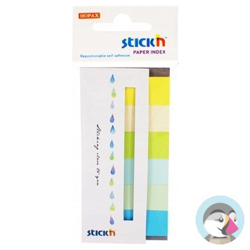 Zakładki papierowe 45x15mm 6 kolorów SUMMER 180 kartek 21596 STICK&acute N