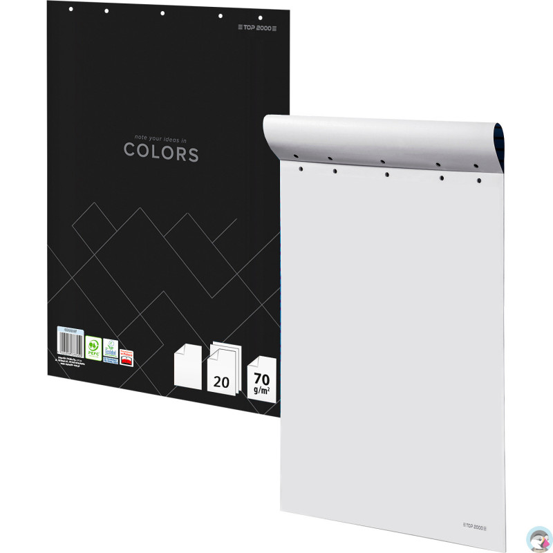 Blok do flipcharta 64x90cm 20 kartek gładki biały COLORS 400169248 TOP 2000