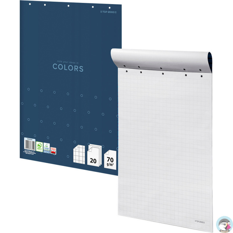 Blok flipchart COLORS 64X90 20K kratka 400169249 TOP 2000