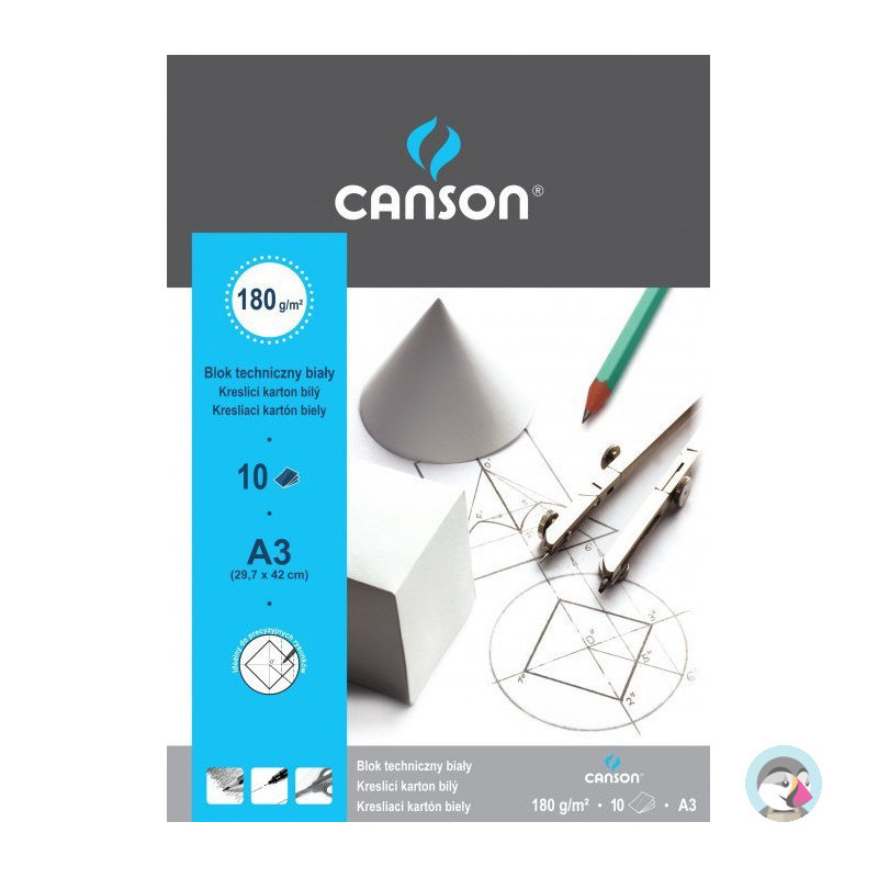 Blok techniczny A3 10k biały 190g. 100554887/ 100554872 CANSON