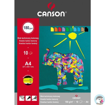 Blok techniczny A4 160g kolorowy 400075209 CANSON