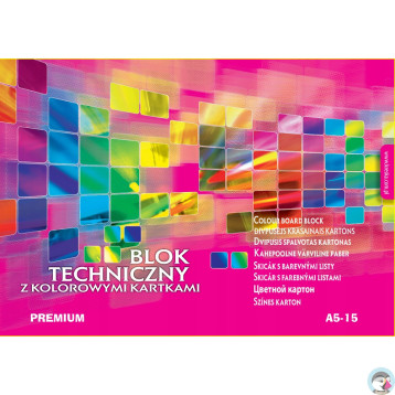 Blok techniczny kolorowy A5 15k PREMIUM 00061 KRESKA