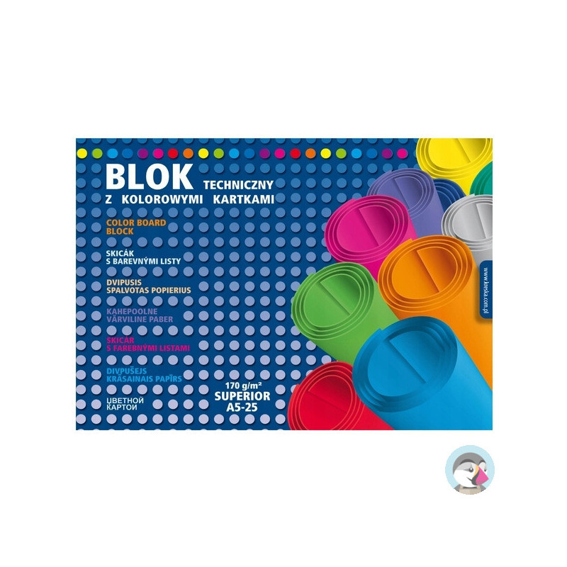 Blok techniczny kolorowy A5 25k SUPERIOR 00062 KRESKA