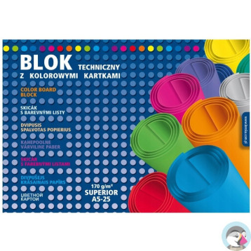 Blok techniczny kolorowy A5 25k SUPERIOR 00062 KRESKA