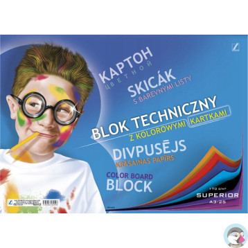 Blok techniczny kolorowy A3 25k SUPERIOR 00105 KRESKA